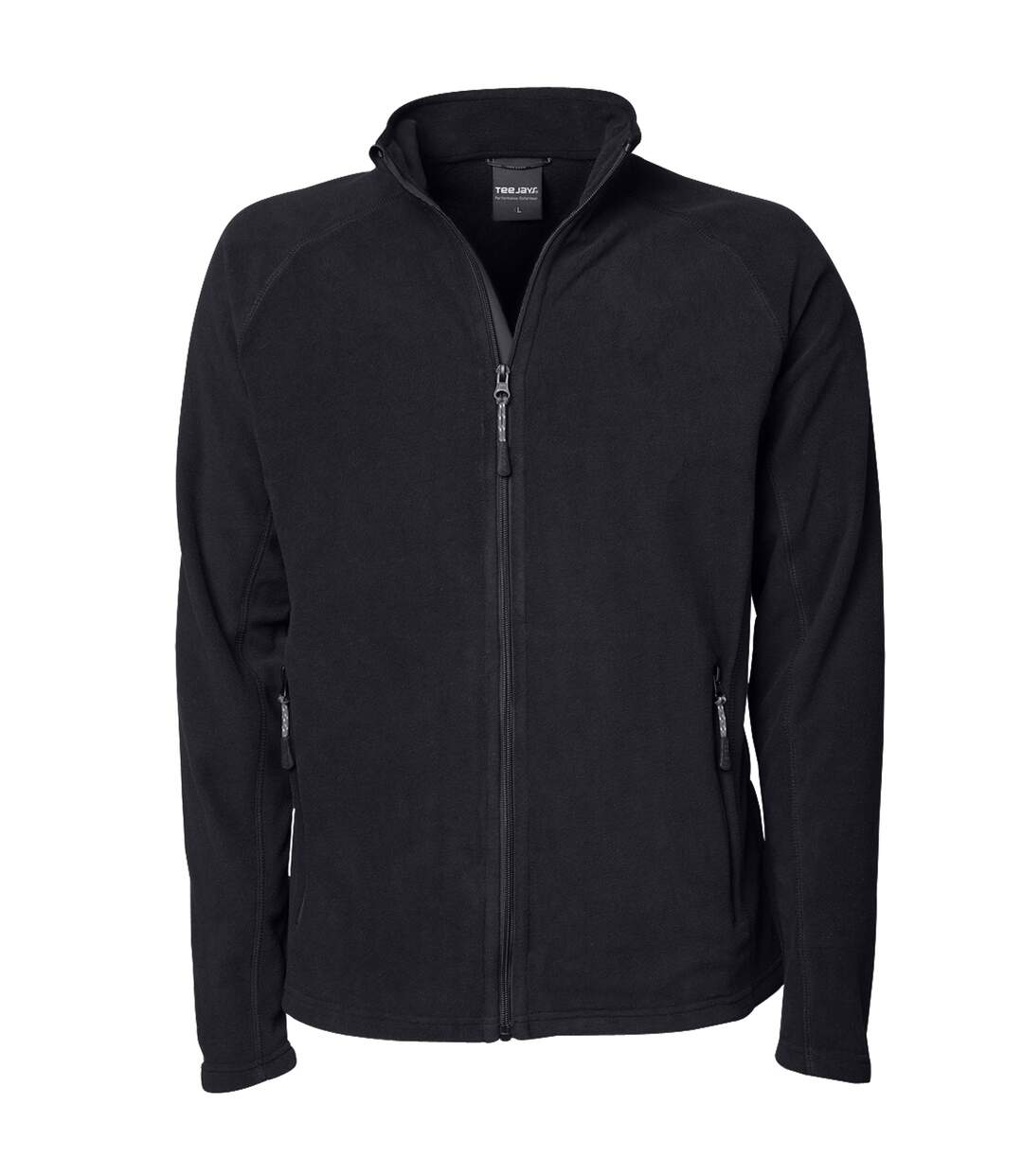 Tee Jays Mens Full Zip Active Lightweight Fleece Jacket (Black) - UTBC3362-1