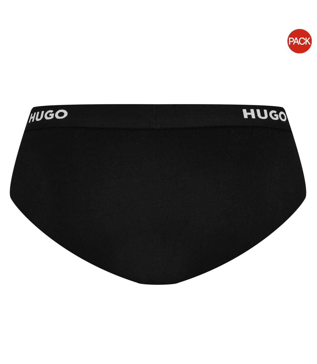 Pack Of 3  Mens Briefs  Black Hugo-1