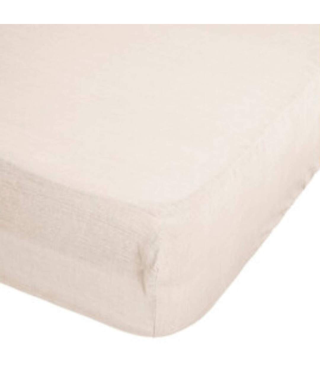 Drap Housse en Lin Adorable 140x190cm Beige Lin-1