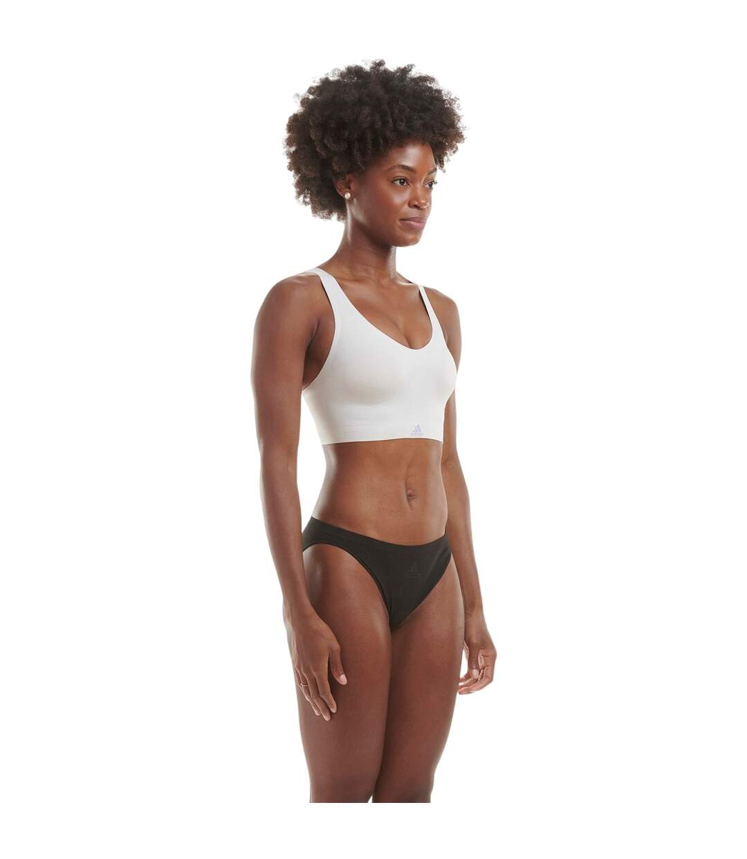 Womens/ladies 2 Ply Sports Bra Dash Grey Adidas-4