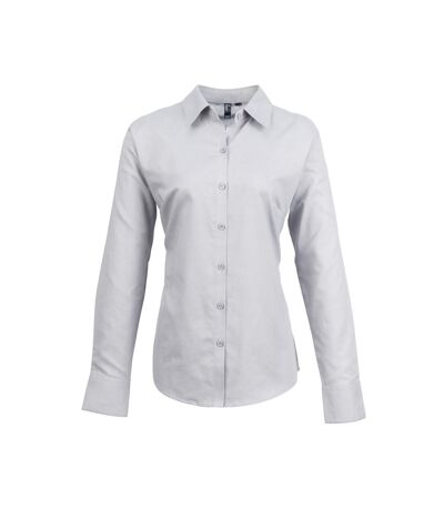 Premier Womens/Ladies Signature Oxford Long Sleeve Work Shirt (Silver) - UTRW2820