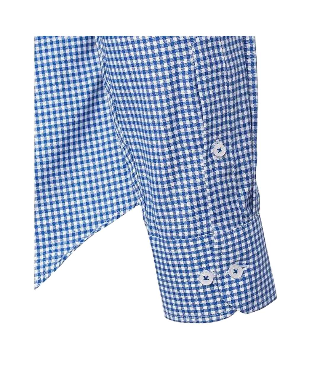 Chemise Motif/style À Carreaux Crete Homme Bleu Di Selentino-3