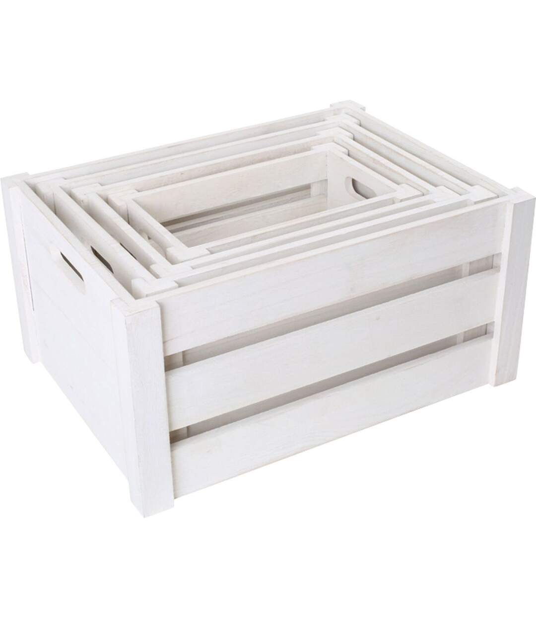 Lot 4 caisses en bois - déco - 1499 - blanc-1