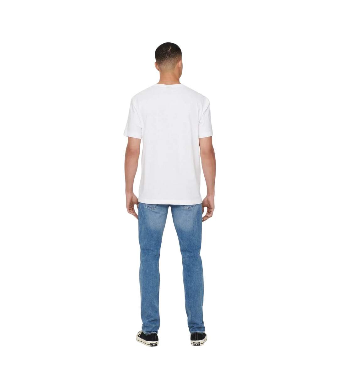 T-shirt Max Life Homme Blanc Only And Sons-3