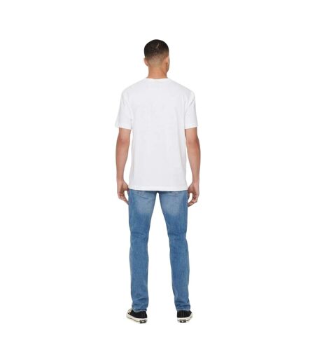 T-shirt Max Life Homme Blanc Only And Sons