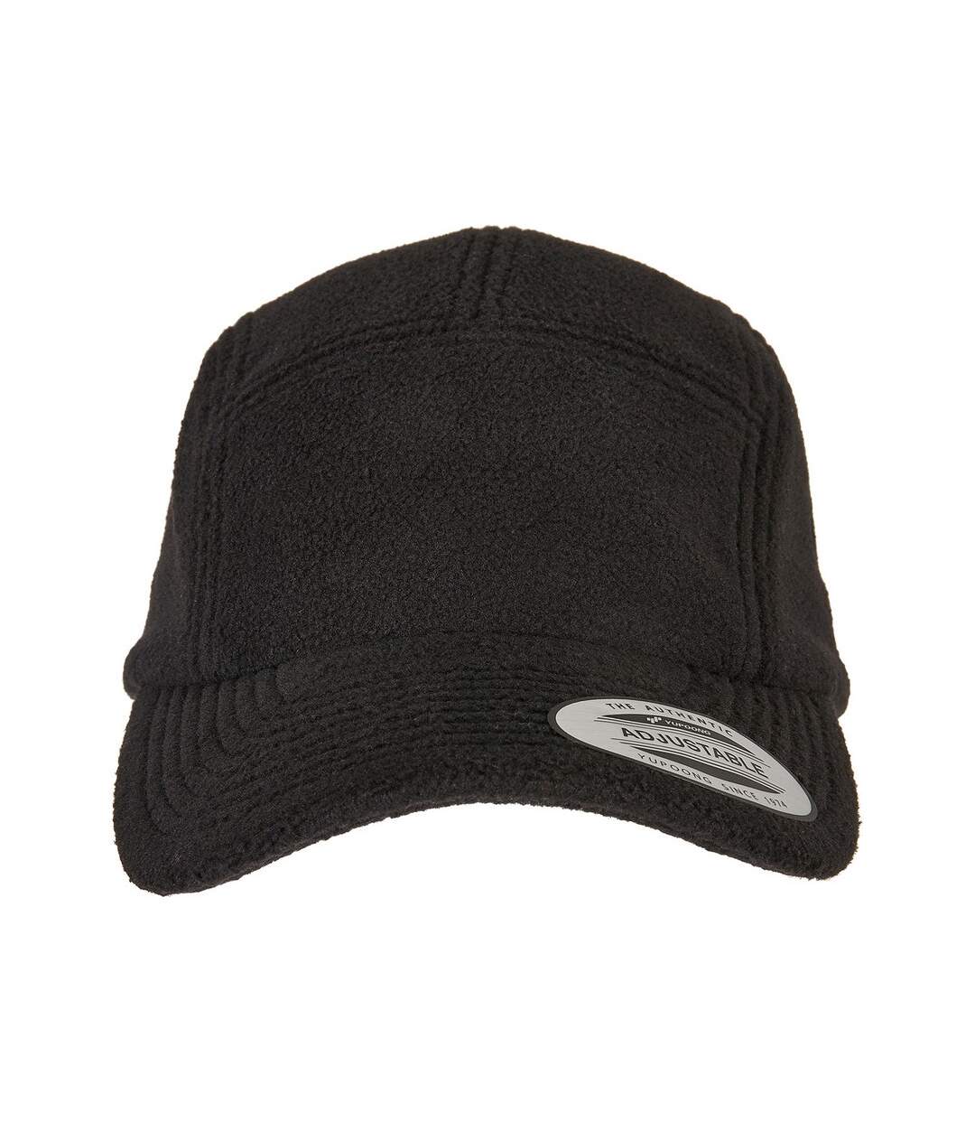 Unisex adult jockey polar fleece cap black Flexfit-4