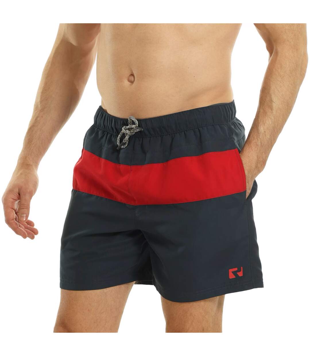 Short de bain homme bleu marine / rouge RIPT Essentials