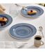 Lot de 6 Assiettes à Dessert Fanny 22cm Bleu-3