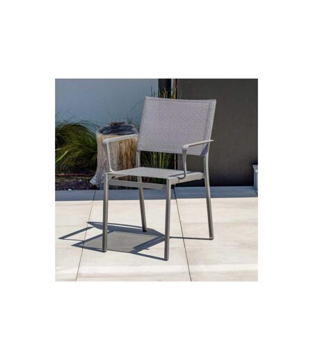 Fauteuil de Jardin Empilable Stockholm 84cm Gris Anthracite