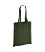 Brand Lab Cotton Long Handle Shopper Bag (Forest Green) (One Size) - UTPC4967