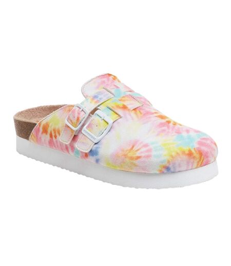 Womens/ladies Abelplus Tucker Tie Dye Mules Pastel Multicoloured Rocket Dog
