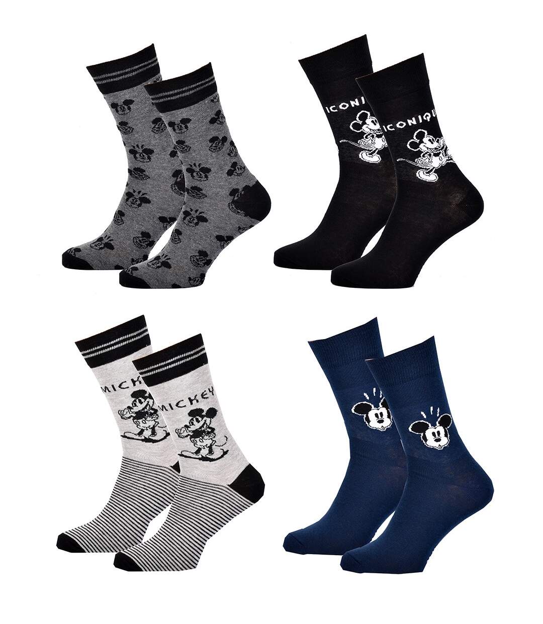 Chaussettes Mickey Pack de 4 Paires