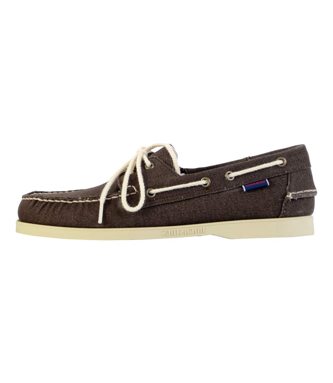 Mocassin Basse Cuir Sebago Portland 10OZ Washed Canvas-1