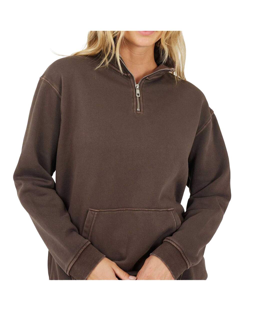 Sweat Femme Marron Brave Soul-4