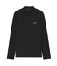Mens Plisy Long-sleeved Polo Shirt Black Boss-2