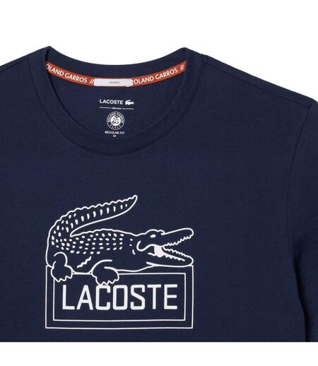 Mens Roland Garros Edition Chest Logo T-shirt Blue Lacoste