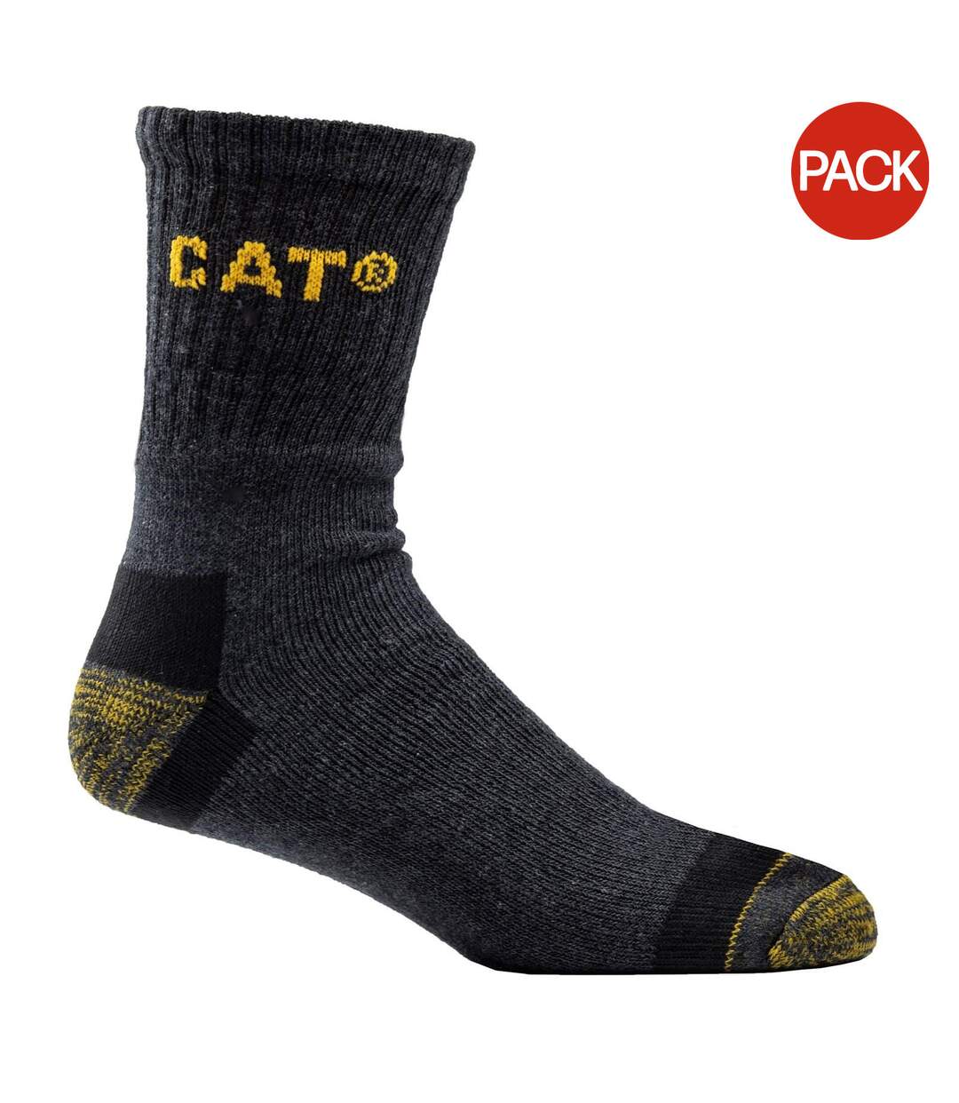 Pack of 3  Mens premium work socks  charcoal Caterpillar-1