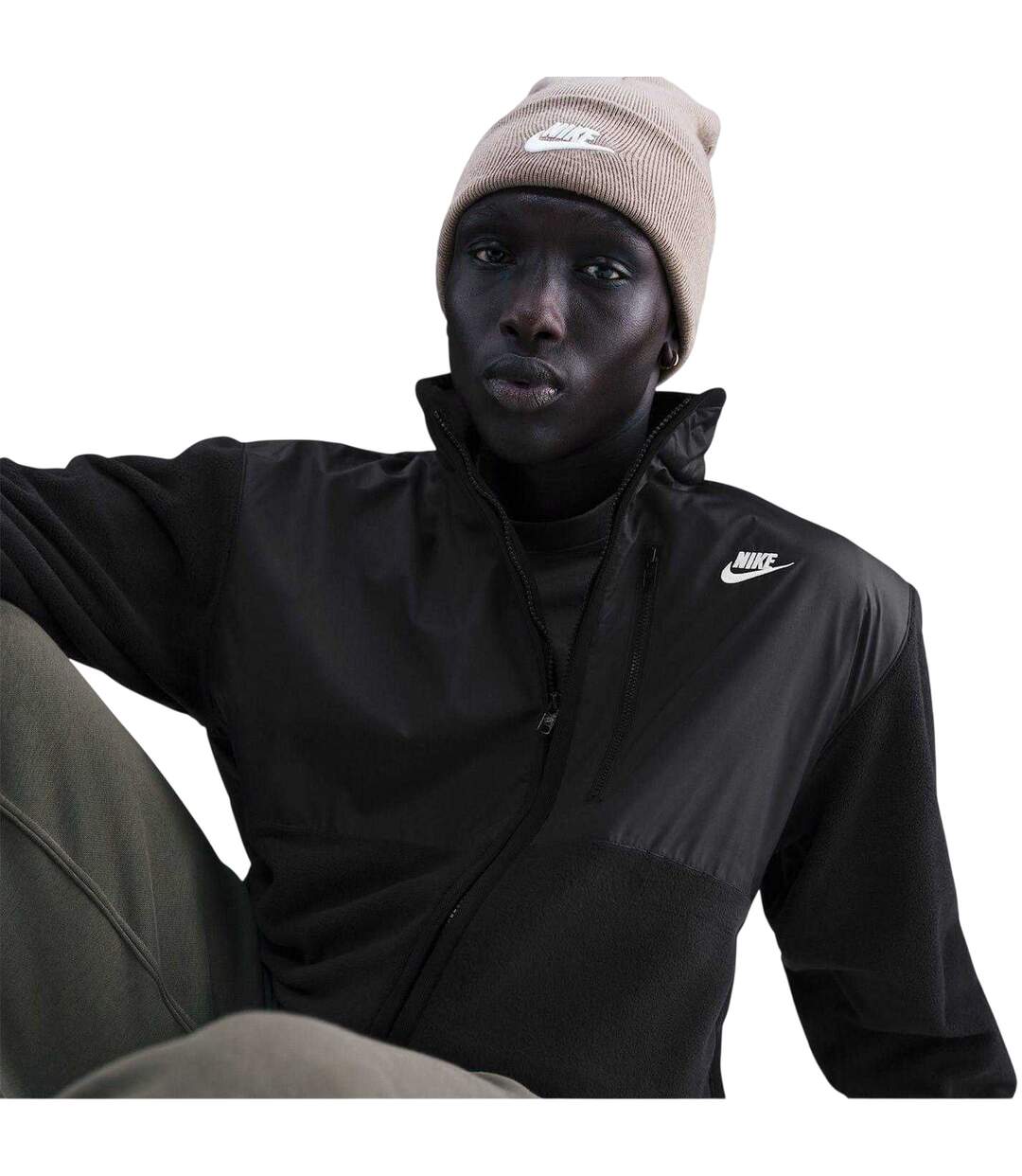 Veste Motif/style Blocs De Couleurs Homme Noir Blanc Nike-4