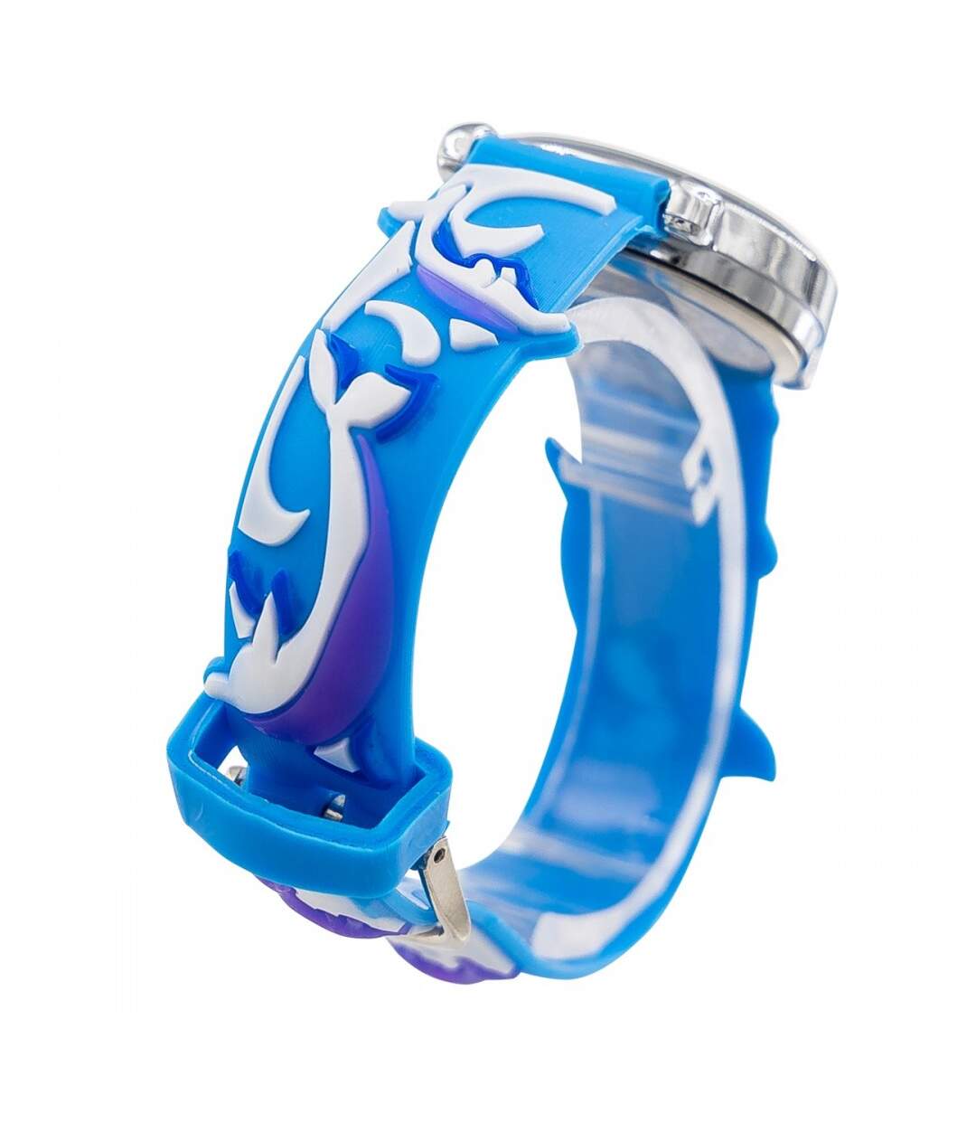 Belle Montre Enfant Unisexe Silicone Dauphin Bleu