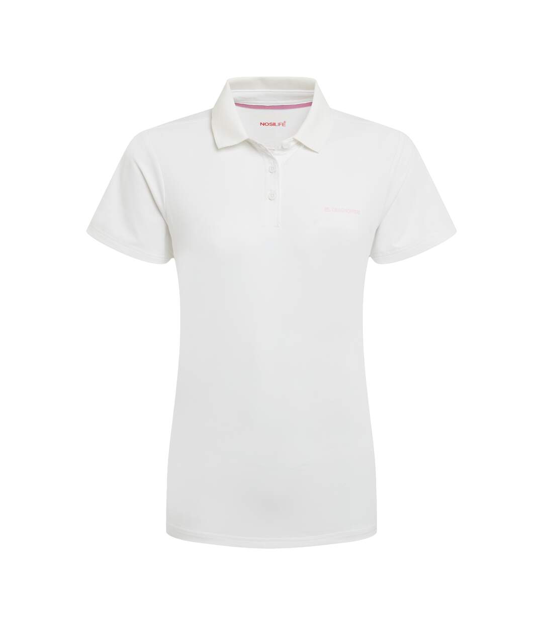 Womens/ladies Thornbury Nosilife Short-sleeved Golf Polo Shirt White Craghoppers-2
