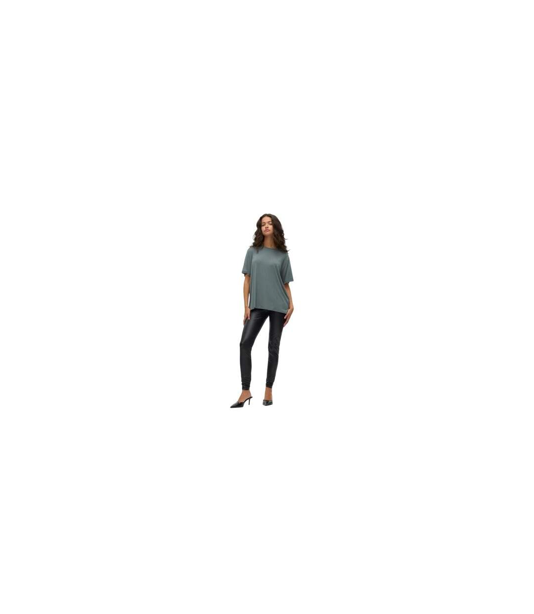 Womens/ladies Tight Leggings Black Vero Moda-1