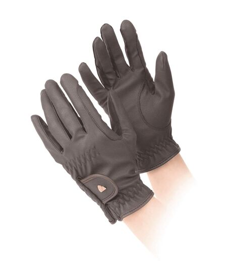 Aubrion Womens/Ladies PU Riding Gloves (Brown)