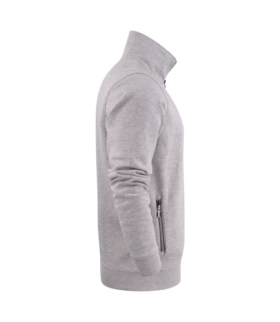 Mens Javelin Rsx Sweat Jacket Grey Melange Printer-3
