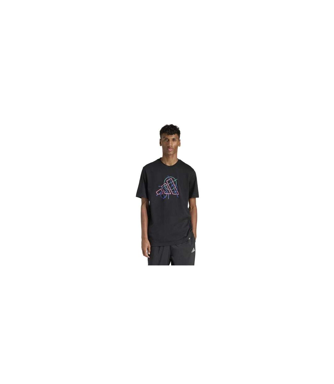 T-shirt Motif/style Abstrait Homme Noir Adidas-1
