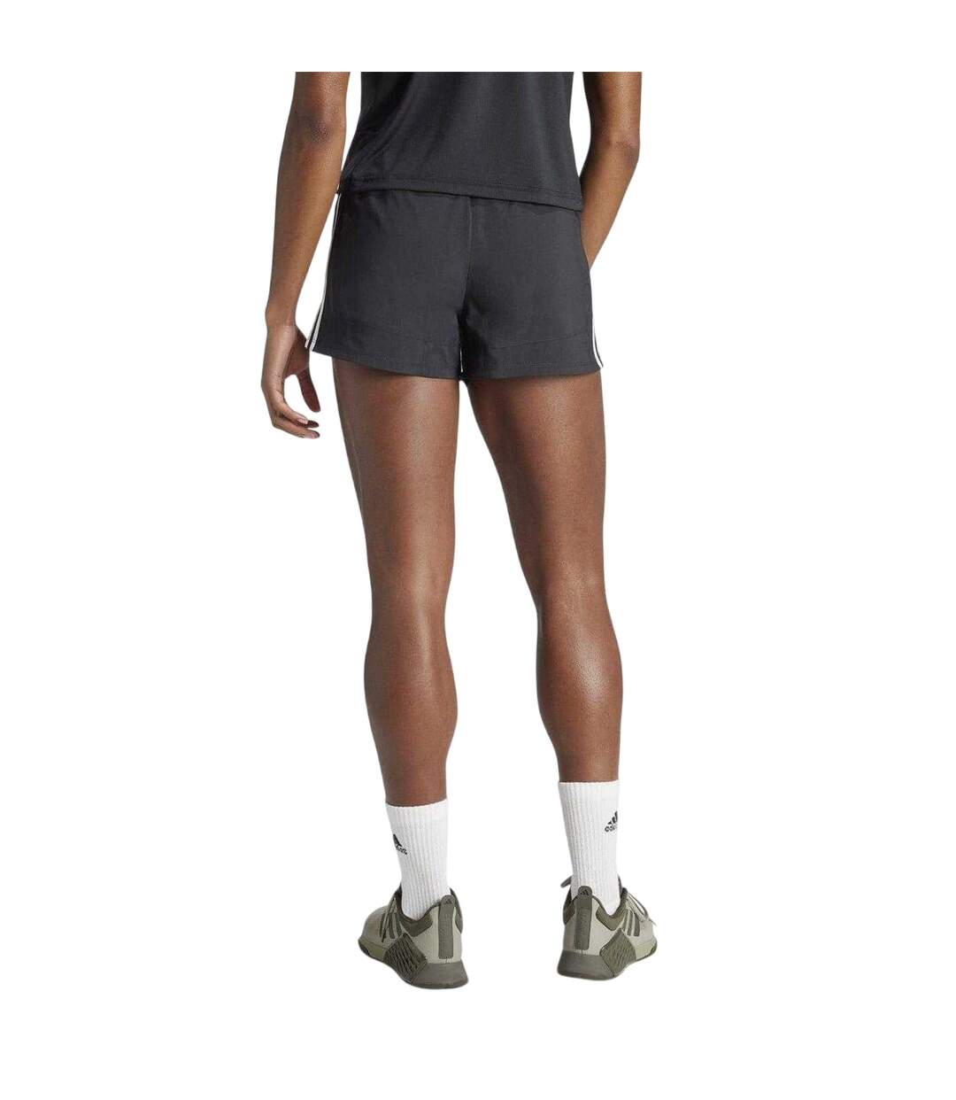 Short Motif/style 3 Rayures Pacer Femme Noir Blanc Adidas-3