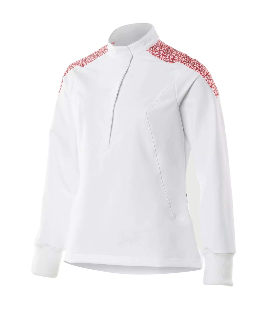 Womens/ladies Smock Food & Care Short Apron S White Traffic Red Mascot-3
