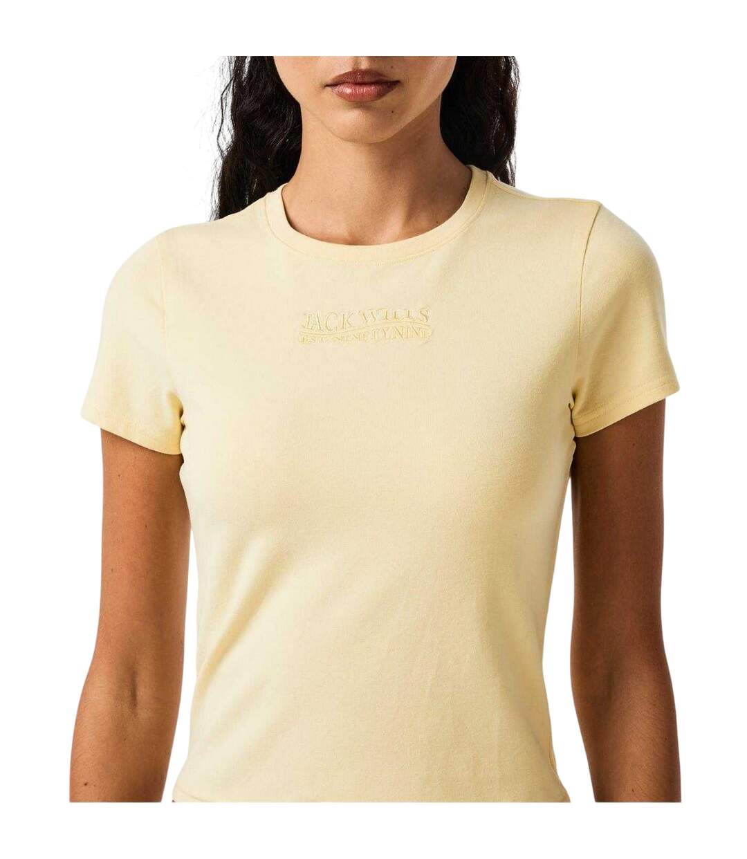 T-shirt Motif/style Brodé Femme Jaune Beurre Jack Wills-4