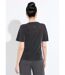 T-shirt brillant manches courtes col rond bijou-2