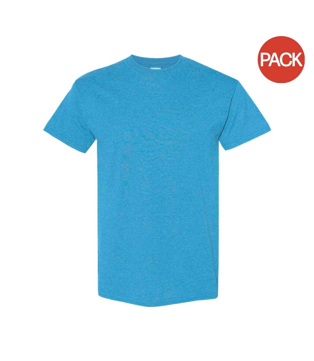 Lot de 5  t-shirts manches courtes hommes bleu saphir chiné Gildan