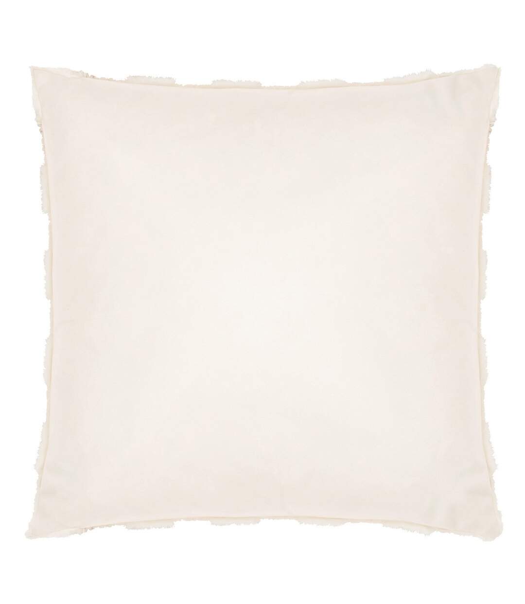 Check it fleece cushion cover 45cm x 45cm dreamy cream Heya Home-2