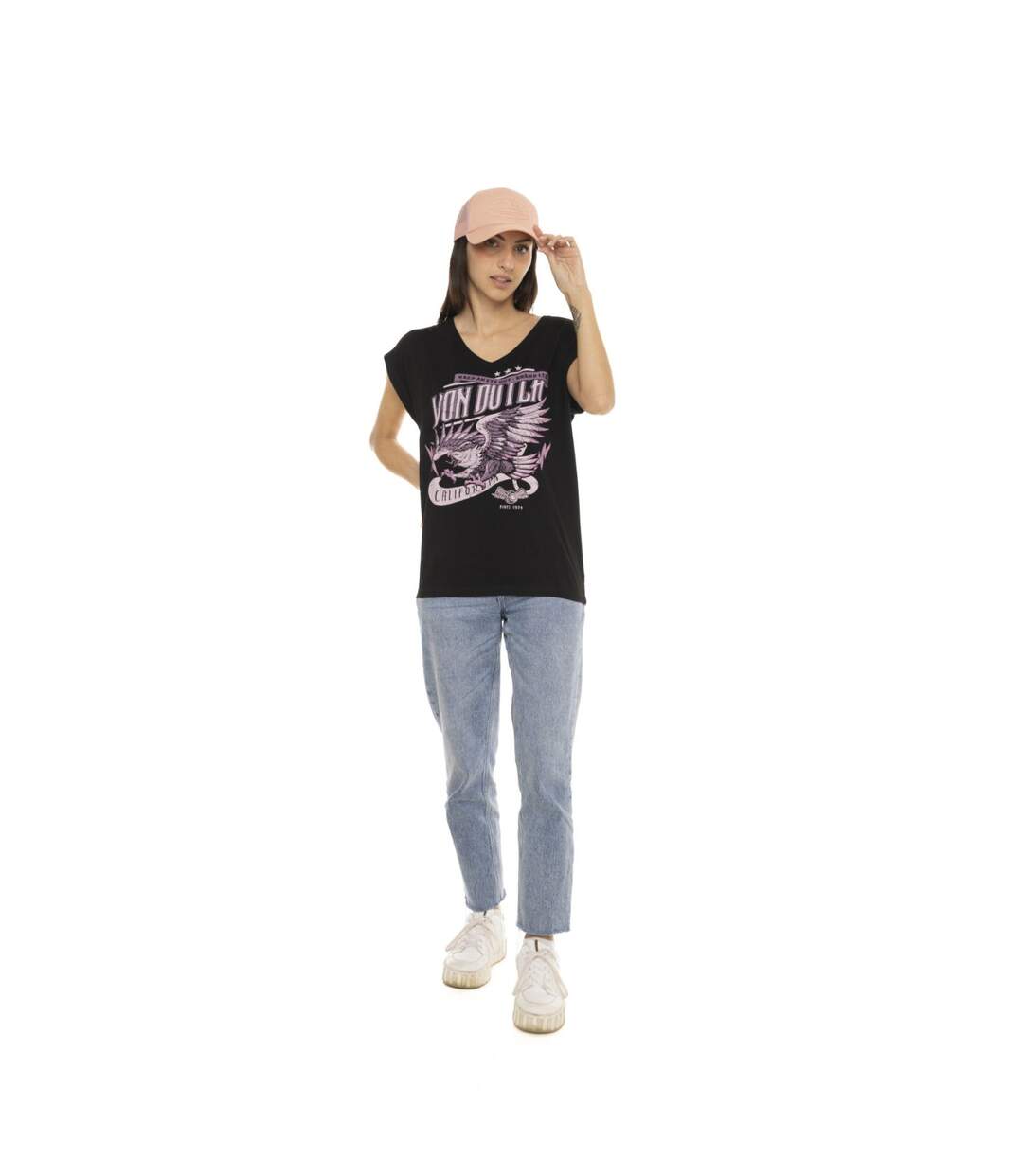 T-shirt en col V manches courtes femme American Eagle Vondutch-4