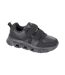 Childrens/kids Hurricane Touch Fastening Trainers Black Dek-1