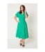 Principles Womens/Ladies Linen Blend Pleated Midi Dress (Green) - UTDH6684