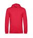 Sweat À Capuche Motif/style Chiné Adulte Rouge Chiné B&C-1
