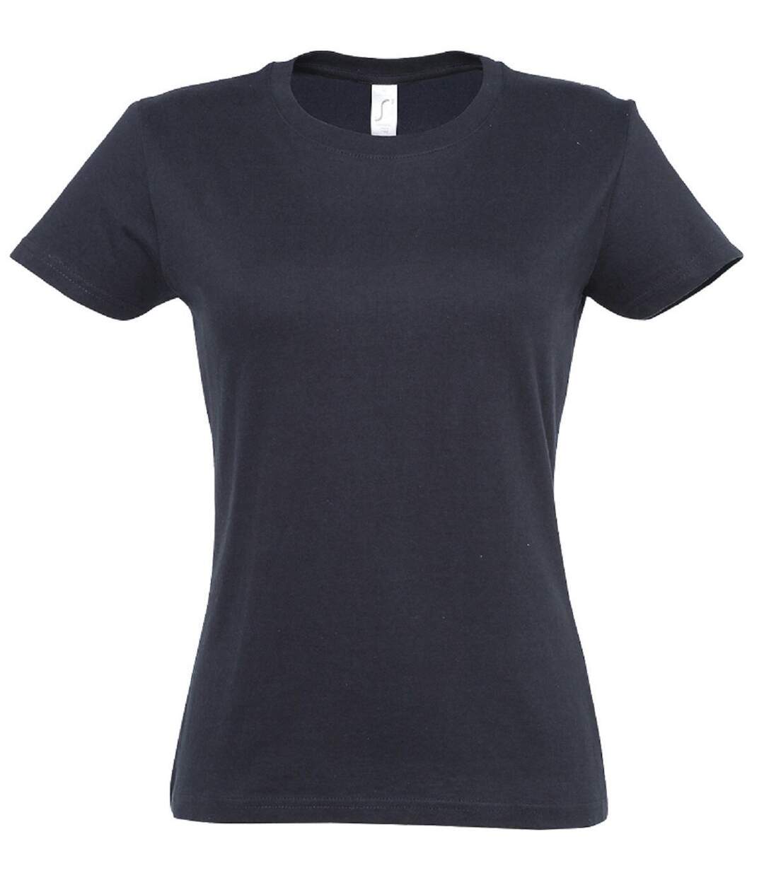 T-shirt manches courtes - Femme - 11502 - bleu marine foncé