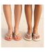 OZABI Pack 2 Paires Tongs Femme Glitter Message Humour-2