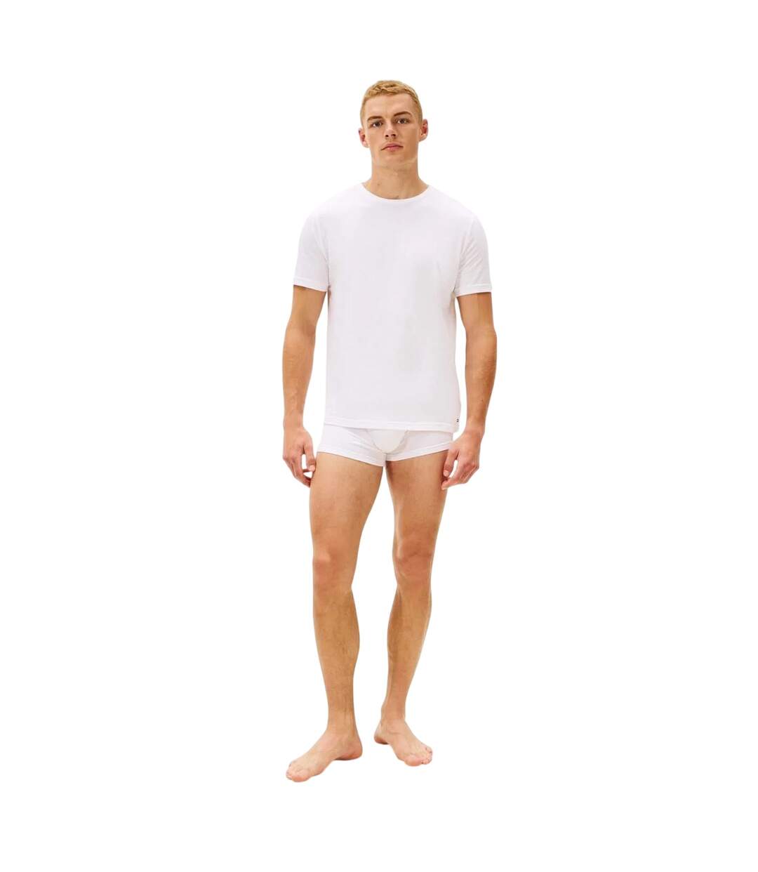 Lot De 2  Boxers Motif/style Uni Homme Blanc Bleu Marine Tommy Hilfiger-4