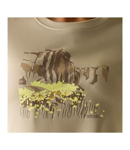 Womens/ladies Fingal Abstract Art T-shirt Parchment Regatta
