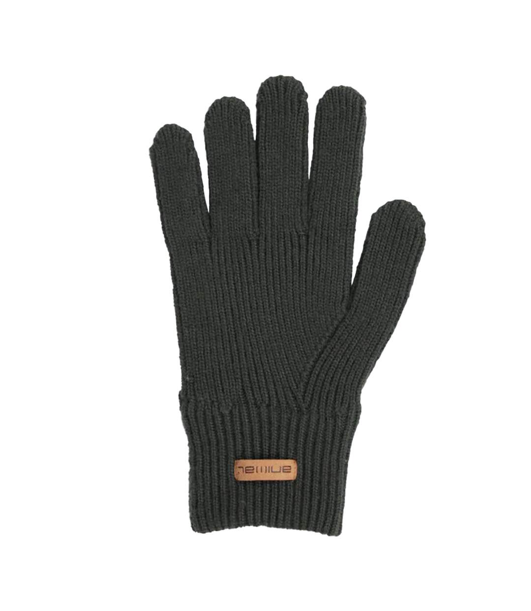 Unisex Adult Rowan Knitted Gloves Khaki Green Animal-1