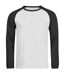 T-shirt Baseball Unlabeled Adulte Blanc Noir Tee Jays-1