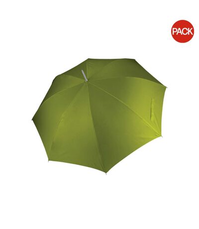 Lot de 2  Parapluie canne à ouverture automatique adulte unisexe taille unique vert Kimood