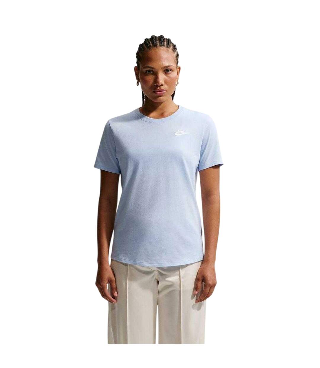 Womens/ladies Club T-shirt Hydrangea Blue Nike-1