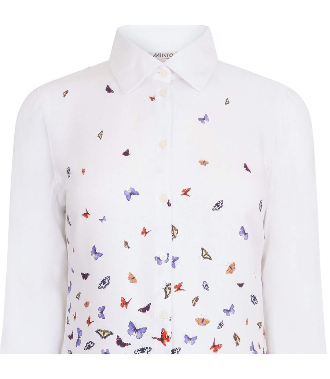 Chemise Motif/style Papillons Country Femme Blanc Musto-3