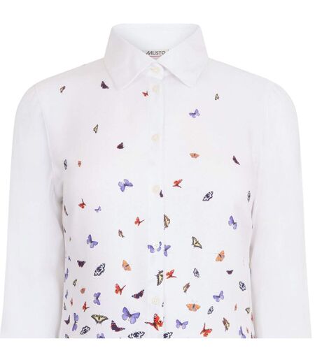 Chemise Motif/style Papillons Country Femme Blanc Musto