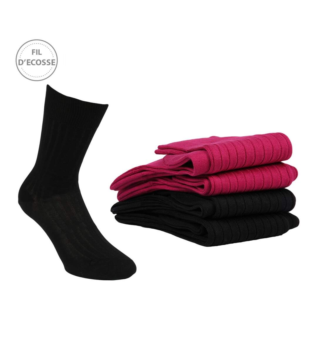 Chaussettes Homme Lot de 4 Fil d'Ecosse-2