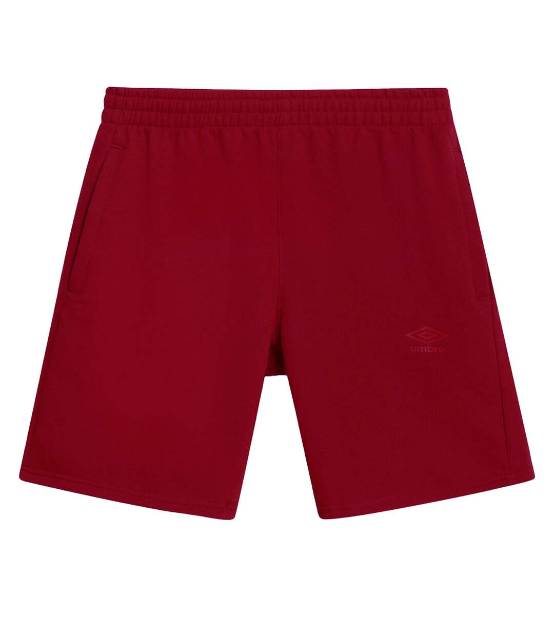 Mens Fleece Logo Casual Shorts Tibetan Red Umbro-1
